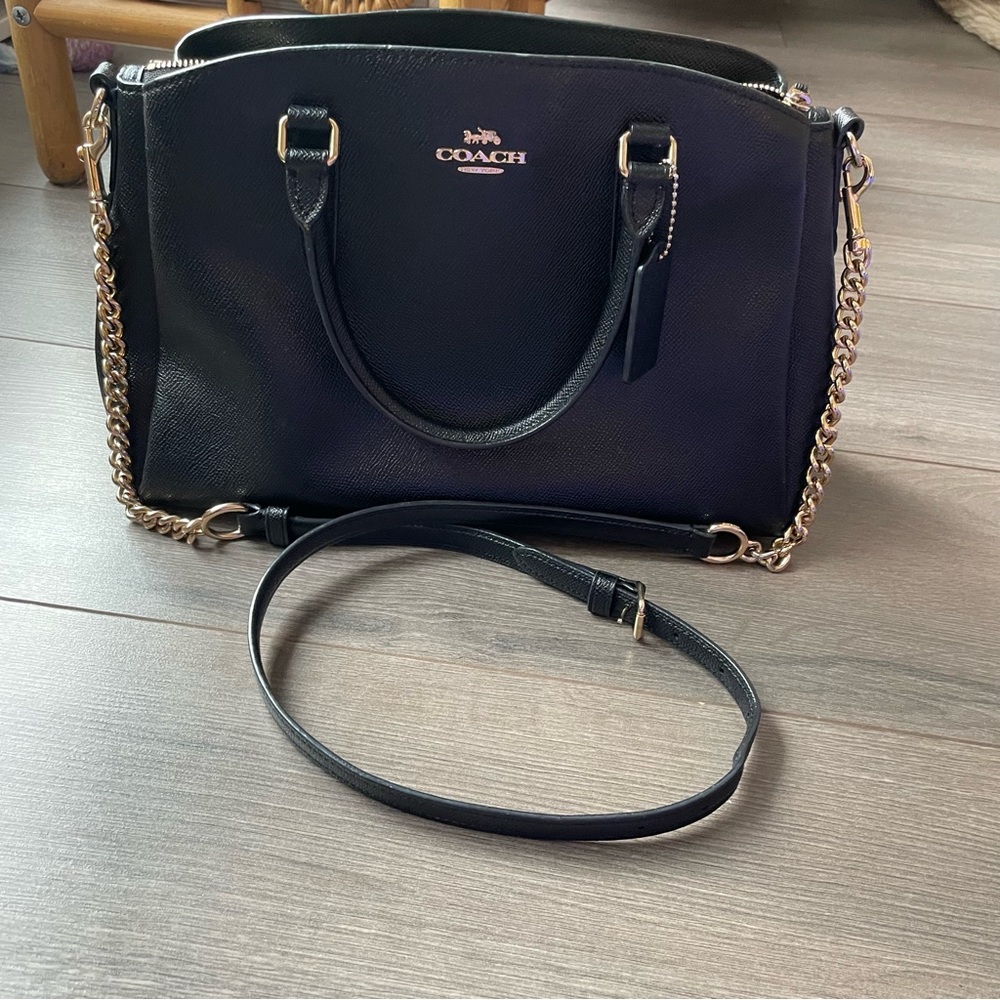 COPY - Black Coach Bag with Chain Crossbody